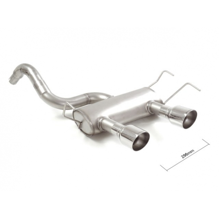 Silencioso trasero salidas redondas en acero inox Abarth 500/595 (typ312) 1.4 TJET (140CV/103kW) 2012 - 2015
