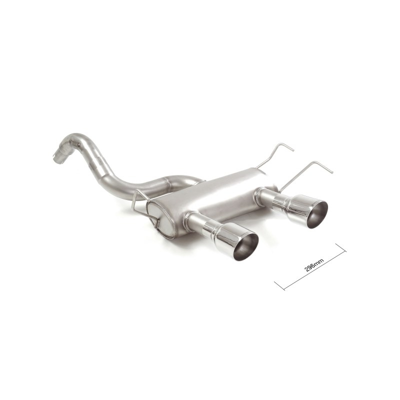 Escape trasero con salidas redondas en acero inox Abarth 500/595 (typ 312) 1.4TJET (180CV/132kW) 2013 - 2015