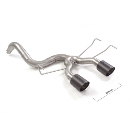 Tramo trasero con salidas redondas en acero inox Abarth 500/595 (typ 312) 1.4TJET (180CV/132kW) 2013 - 2015
