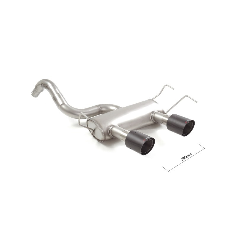 Silencioso trasero con dos salidas en acero inox Abarth 500/595 (typ312) 1.4TJET (180CV/132kW) 2016 - Hoy