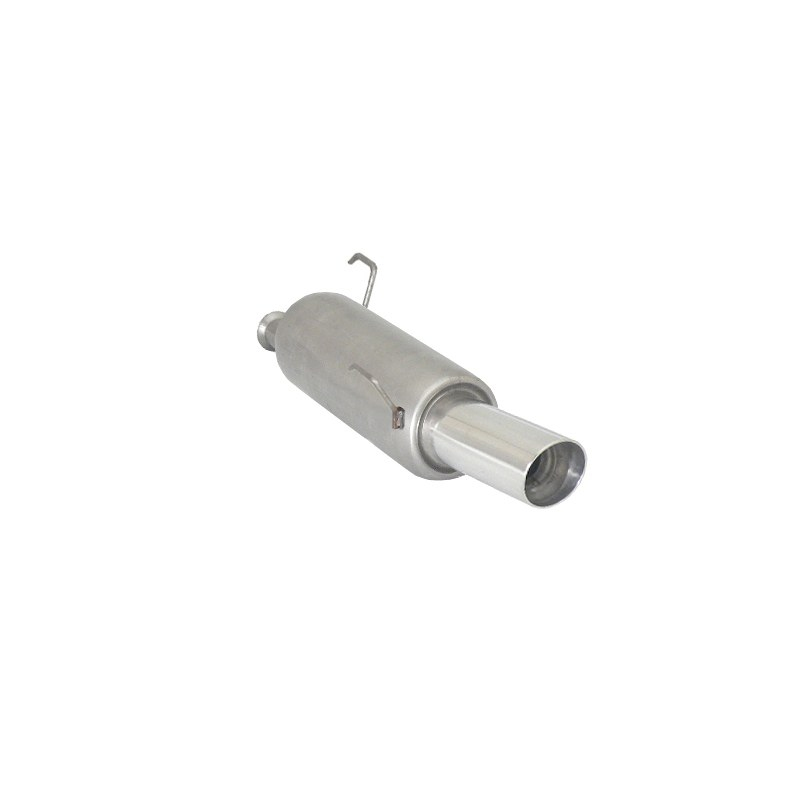 Escape trasero con salida redonda en acero inox Peugeot 206 1.1 (40kW/54CV) 2000 - 2009