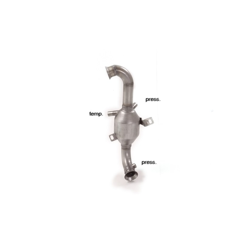 Catalizador + Tubo supresor FAP en acero inox Peugeot 206 1.6 HDi (80kW/110CV) 2001 - 2009