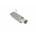 Escape trasero con salida redonda en acero inox Peugeot 206 2.0 16V GTi (100kW/136CV) 2003 - 2009