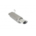Escape trasero en acero inox Peugeot 206 2.0I HDi (66kW/90CV) XS 2000 - 2009