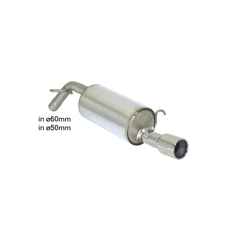 Silencioso trasero en acero inox Peugeot 208 1.6 GTi (147kW/200CV) 2013 - 2015