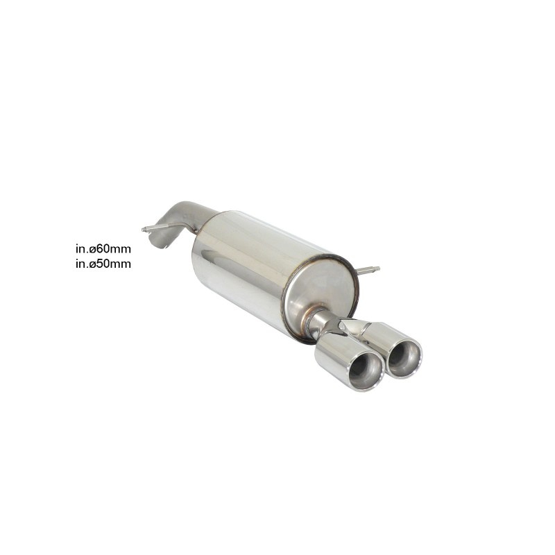 Escape trasero en acero inox Peugeot 208 1.6 GTi (147kW/200CV) 2013 - 2015