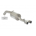 Silencioso trasero en acero inox Peugeot RCZ 1.6 Turbo (147kW/200CV) 2010 - 2015