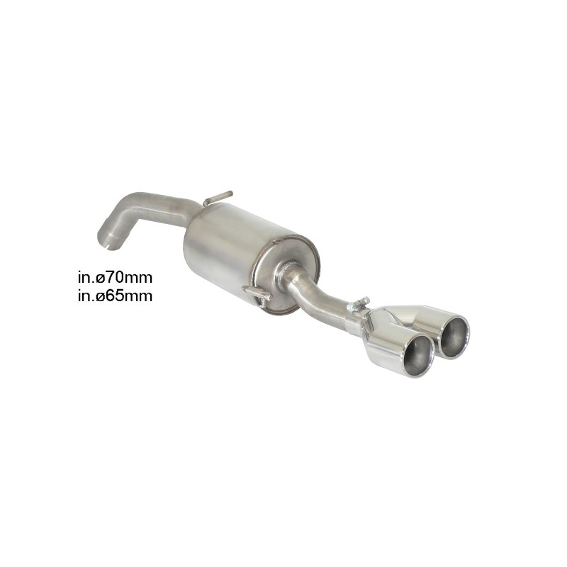 Escape trasero en acero inox Peugeot RCZ 1.6 Turbo (147kW/200CV) 2010 - 2015
