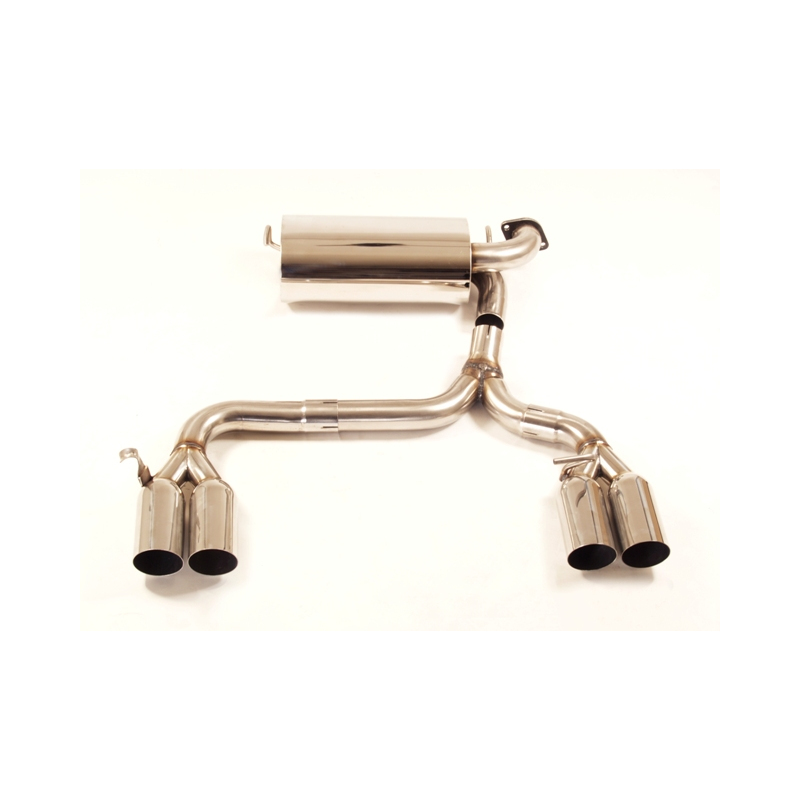 Silencioso Duplex trasero en acero inox