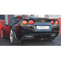 Escape trasero Duplex en acero Inox 76mm Chevrolet Corvette C6 6.0l V8 Coupe & Cabrio (298kw/406Cv) 2005 - 2013