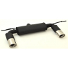 Silencioso trasero Duplex en acero inox VW Volkswagen Scirocco III 1.4 TSI (90kw/122Cv) 2008 - 2014