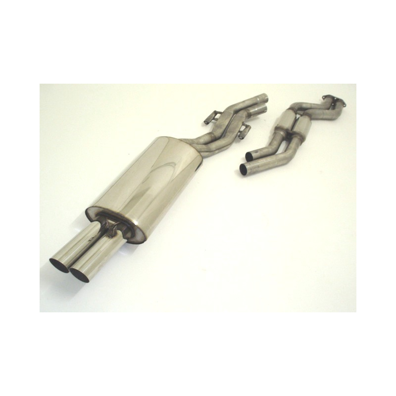 Línea de escape Deportiva acero inox 2x70mm Bmw E30 M3 2.3l 16V (147Kw/200Cv) 1988 -1993
