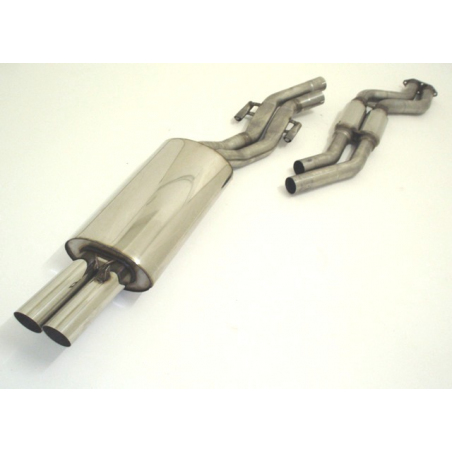 Línea de escape Deportiva acero inox 2x70mm Bmw E30 M3 2.3l 16V (147Kw/200Cv) 1988 -1993