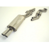 Línea de escape Deportiva acero inox 2x70mm Bmw E30 M3 2.3l 16V (147Kw/200Cv) 1988 -1993