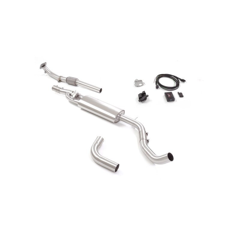 Flexible con tramo intermedio con silencioso en acero inox