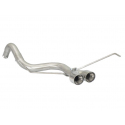 Tramo trasero grupo N en acero inox 2x80 mm Abarth 696 Typ 312 1.4 T-Jet (132Kw/180Cv) 2009 - Hoy