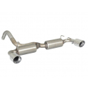 Silencioso trasero doble en acero inox 102 mm Abarth 696 Typ 312 1.4 T-Jet (132Kw/180Cv) 2009 - Hoy