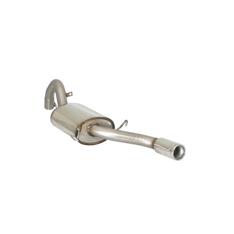 Silencioso trasero en acero inox con salidas redondas Alfa romeo 75 1.8 TURBO AMERICA 1987 - 1993