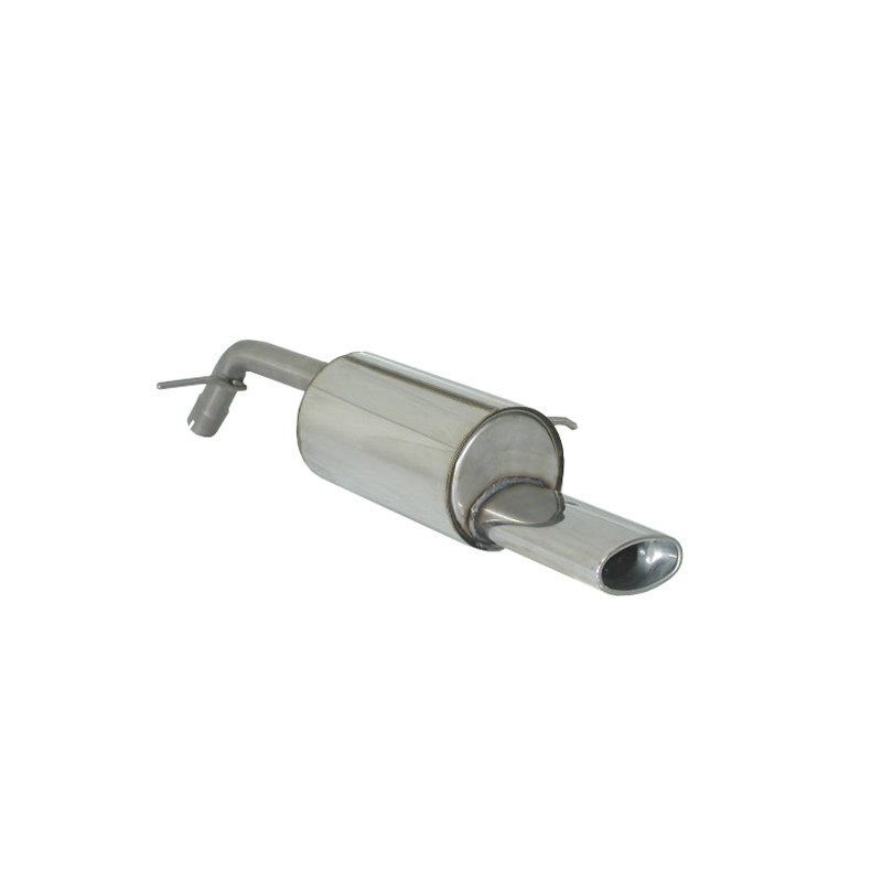 Silencioso trasero acero inox salida ovalada Peugeot 207 1.6 16V THP (110KW) 05/2006 - 2012