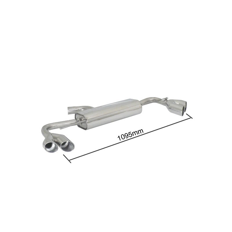 Silencioso trasero doble acero inox AUDI TT COUPE 2.0TFSI (147KW) 09/2006 - 2010