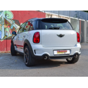 Escape trasero doble en acero inox MINI COUNTRYMAN R60 1.6 COOPER D (82KW) 2011 - Hoy