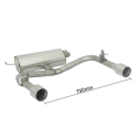 Silencioso trasero Ragazzon doble en acero inox TOYOTA CELICA 1.8 I VVT-I (105KW) 2000 - 2005