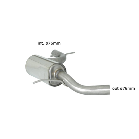 Tramo intermedio con silencioso en acero inox VOLKSWAGEN GOLF VI 2.0 GTI TSI (155KW/173Kw) 2009 - 2012