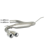 Silencioso trasero acero inox Volkswagen Golf VII 1.4TSI (92KW) 2014 - 2017