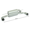 Silencioso trasero doble en acero inox BMW Série 1 F21 116D - ED (85KW - N47) 2012 - 2015