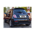 Silencioso trasero doble en acero inox salidas redondas Fiat 500 (typ312) S 1.3 Mjet (70kW) 2013 - Hoy