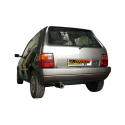 Escape trasero grupo N en acero inox Fiat Uno 1° SERIE 1301CC TURBO IE 1985 - 08/1989