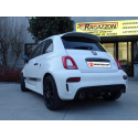 Tramo trasero grupo N doble en acero inox ABARTH 595 1.4TJET (121KW) Ø63.5MM 2016 - Hoy