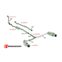 Flexible con tramo intermedio con silencioso en acero inox MINI COOPER R55 Clubman S 1.6 (128KW) 11/2007 - 2010