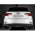 Escape trasero doble en acero inox Audi A3 35TFSI (110KW) 09/2018 - Hoy