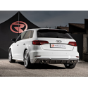 Escape trasero doble en acero inox Audi A3 35TFSI (110KW) 09/2018 - Hoy