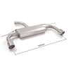 Silencioso trasero doble en acero inox Volkswagen Golf 7 (VII) 1.4TSI (90KW) 2012 - 2014