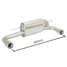 Escape trasero en acero inox BMW Serie 1 F20 120i (130kW - N13) 2015 - 2016