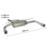 Silencioso trasero doble en acero inox BMW Serie 3 F30 (Sedan) 316D (85kW) 2012 - 2015