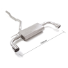 Silencioso trasero doble en acero inox salidas Sport Line Bmw Serie1 F40 118i (100kW) 11/2020 - Hoy