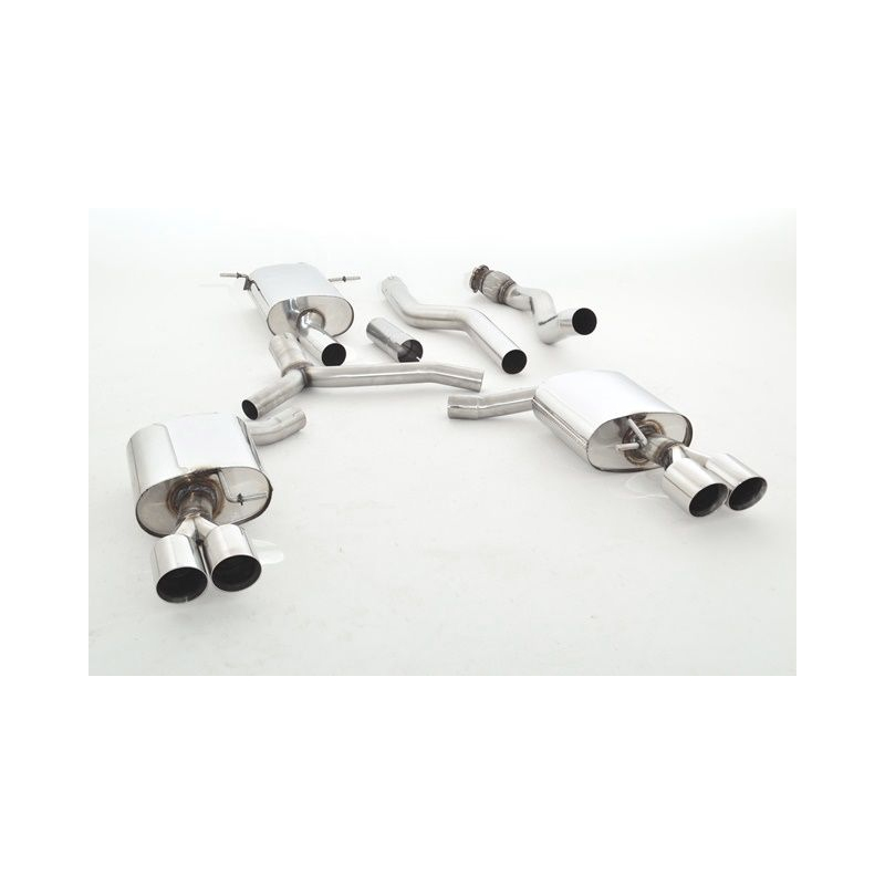Línea de escape completa acero inox Audi A5 B8 Sportback 2.0l TFSI (132Kw/180Cv) 2009 - 2013